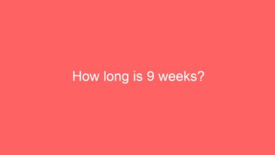 How long is 9 weeks?